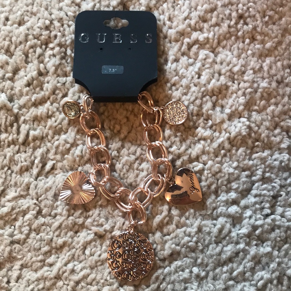 Rose gold Guess charm bracelet